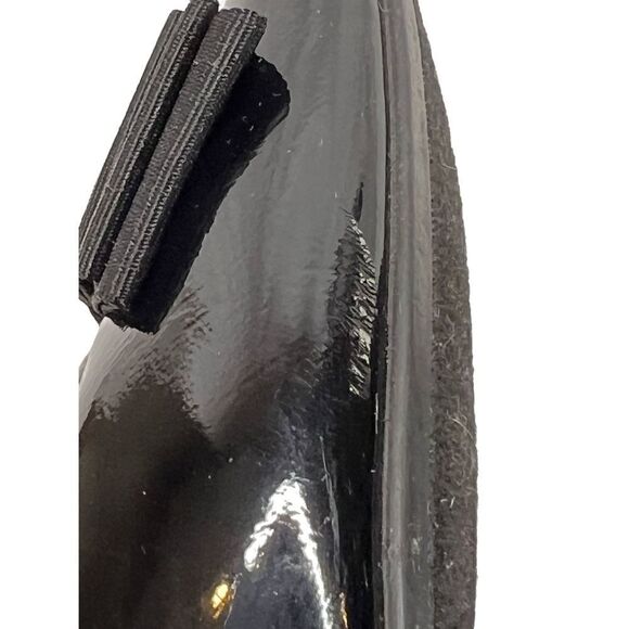 Adrienne Vittadini Shaniya black patent leather pointed toe sling back heels siz - Picture 16 of 16